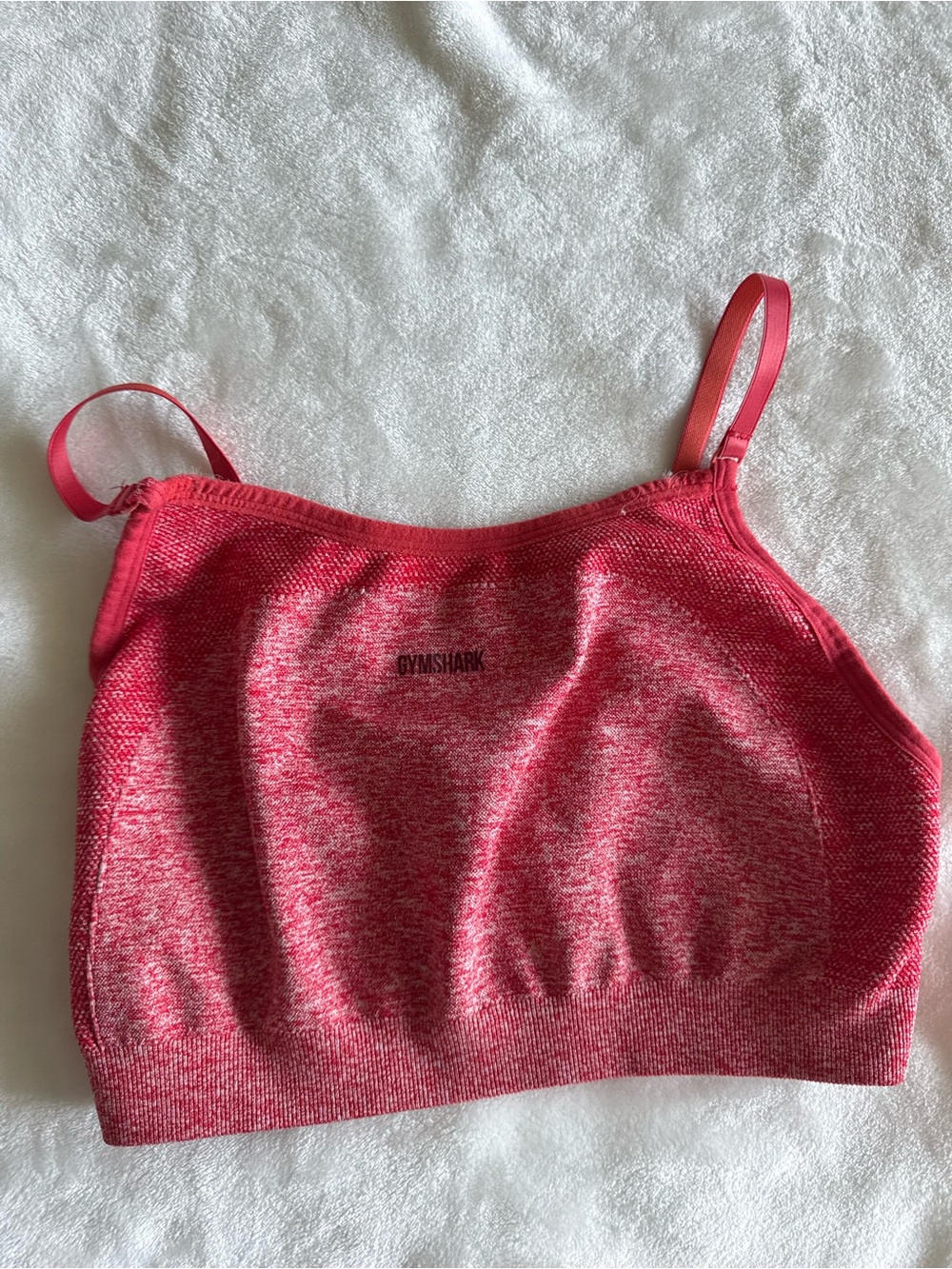 Gymshark Heathered Raspberry Seamless Crop Sports Bra